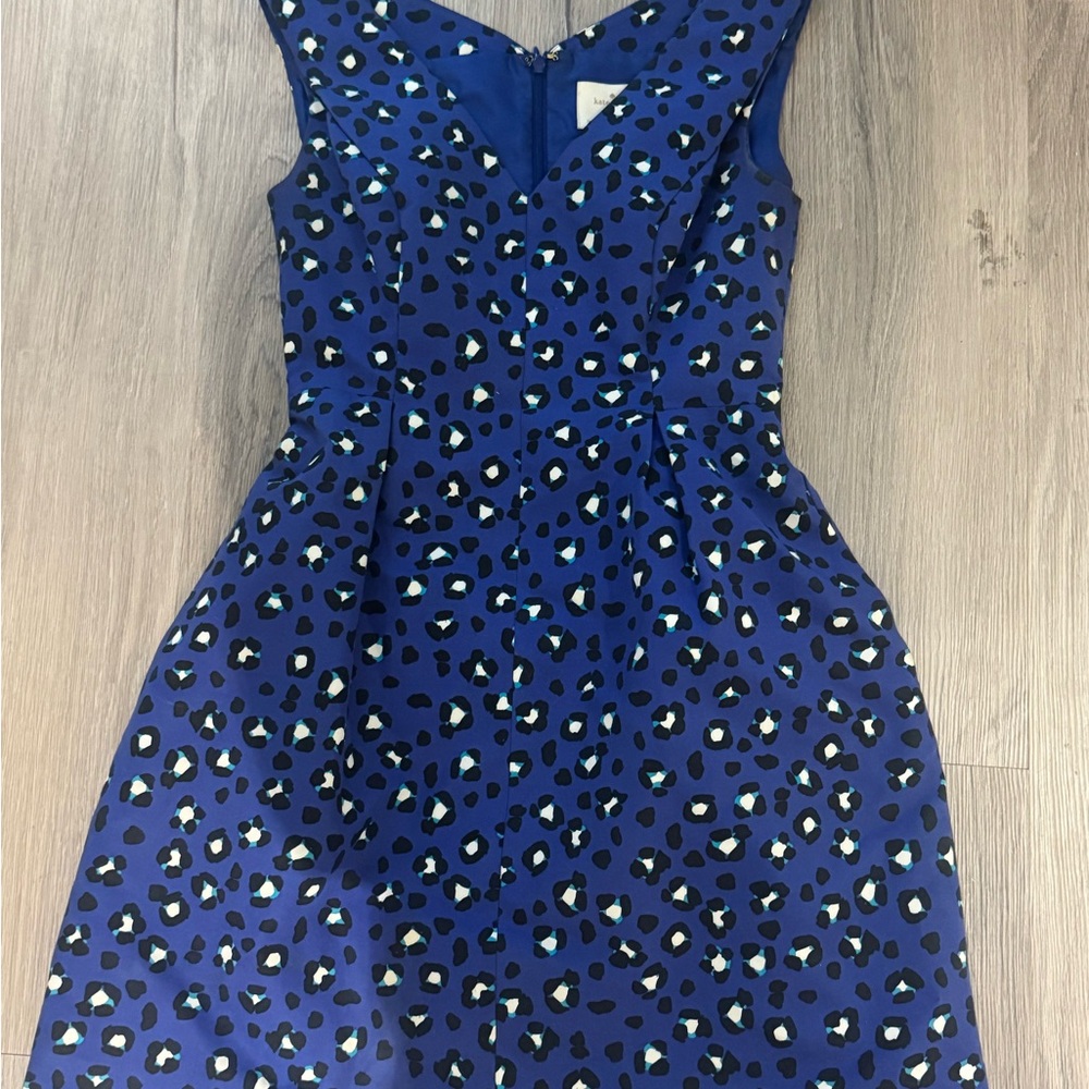 Stylish Blue Leopard Print Dress